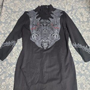 La Femme Noir Dress Hessian Dress XL
